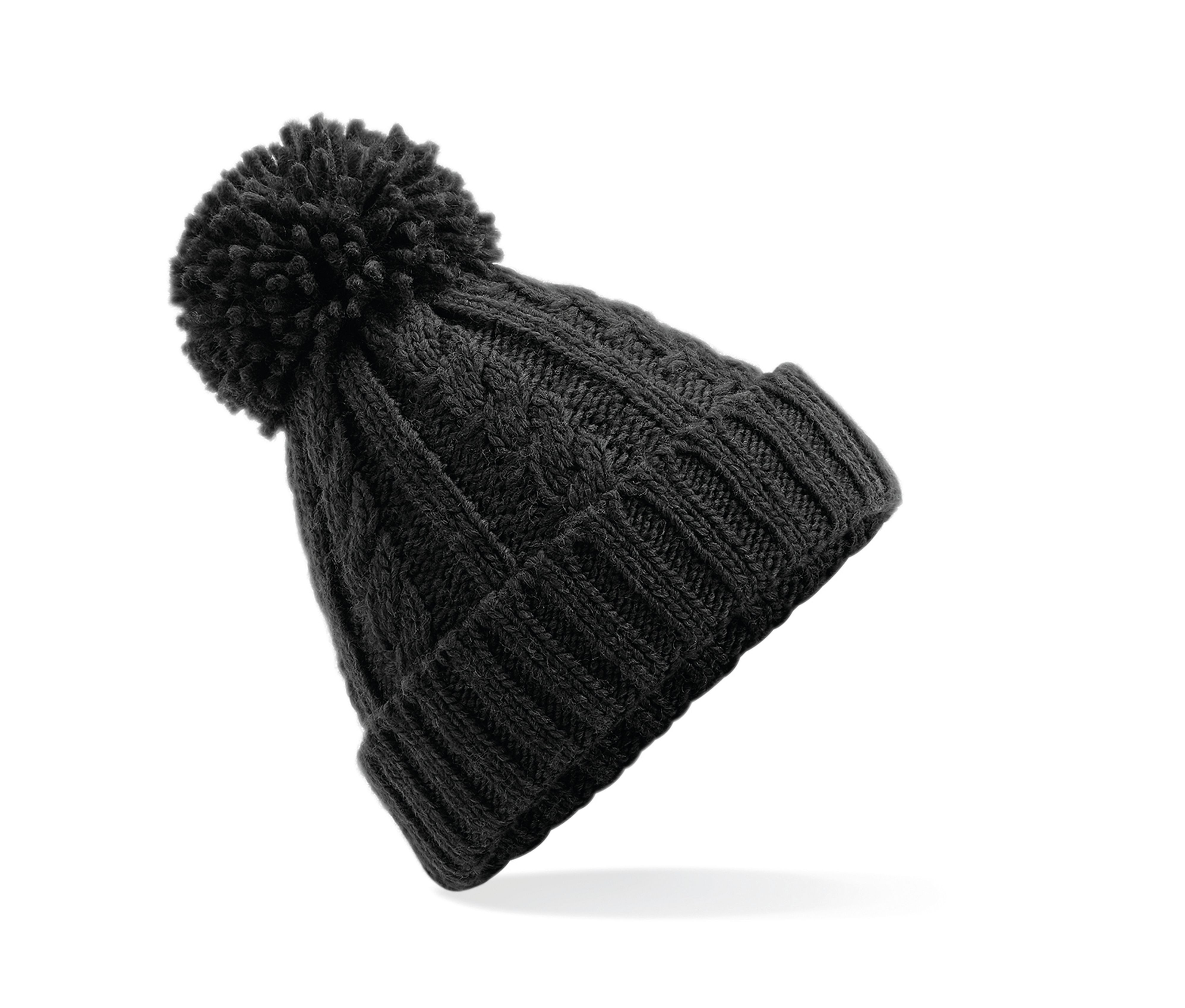 CABLE KNIT MELANGE BEANIE